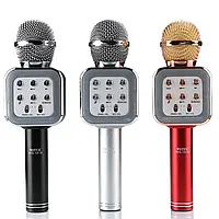 Беспроводной Bluetooth караоке микрофон Karaoke DM WS1818 со встроенными динамиками Колонка блютуз b