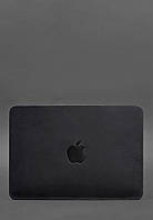 Чохол із натуральної шкіри для MacBook 13 дюйм Синій Crazy Horse