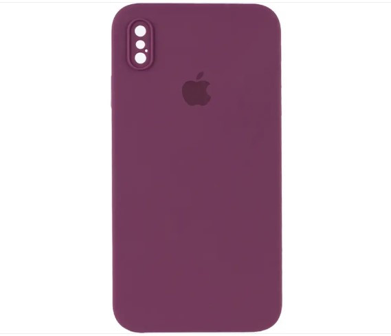 Чохол накладка Silicon case Full Square для Apple iPhone Xs Max Maroon