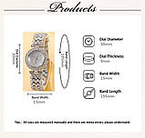 Подарунковий набір для жінок 6 в 1: розкішний годинник "Montre Femme", браслет, сережки, кільце, кулон із ланцюжком, фото 3