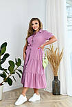 Жіноча літня сукня халат Тканина софт Розміри 52-54,56-58,60-62,64-66, фото 3