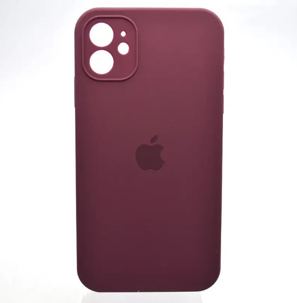 Чохол накладка Silicon case Full Square для iPhone 11 Pro Max Marsala, фото 1