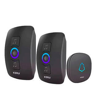 Бездротовий дверний дзвінок +2 приймача 433МГц KERUI M525 сигналізація