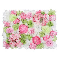 6 PIECES Цветочные панели Искусственные цветы Настенный экран Романтический цветочный фон
