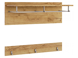 Вішалка настінна в передпокій з ДСП Асті Дуб Крафт / Глянець Білий Миро-Марк