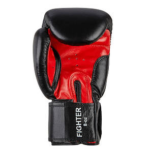 Рукавиці боксерські Benlee FIGHTER 14oz / Шкіра /чорно-червоні, фото 4