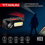 Налобний світлодіодний ліхтарик TITANUM TLF-H03 180Lm 6500K, фото 8
