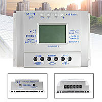 Высокоэффективный фотоэлектрический солнечный контроллер заряда 12/24В, ЖК-дисплей, совместимый с MPPT для