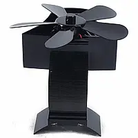 Каминный вентилятор Тихий 5 лопастей Печной вентилятор с тепловым управлением и защитой от перегрева для