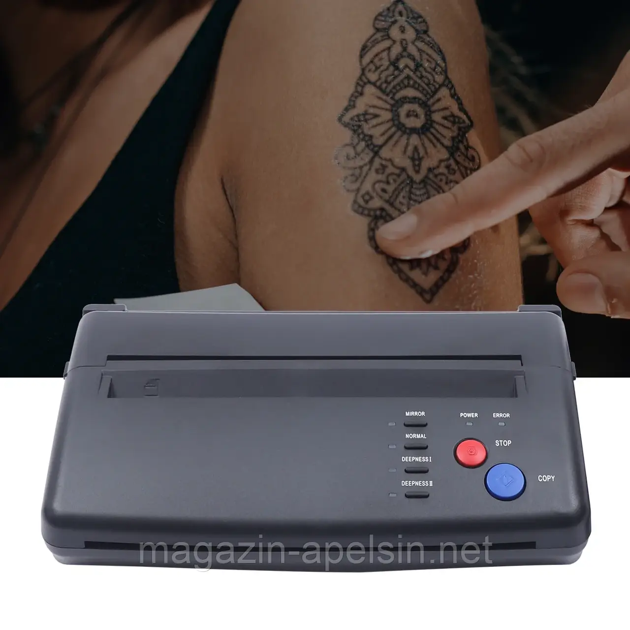 5 Вт татуювання перенесення машини системи трафарету копіювальний принтер тепловий трафарет, ефективна ширина сканування 210 мм