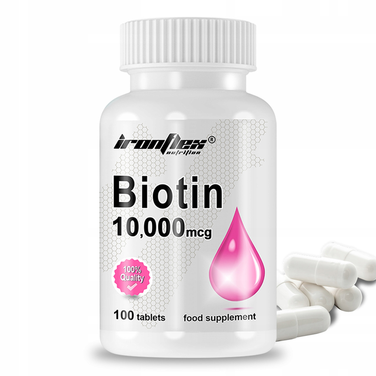 Біотин IronFlex Biotin 10 000 mcg 100 tabs