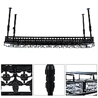 Ретро металевий стельовий підвісний тримач для келихів регульована висота 120 x 35 см вміщує 48 чашок келихів