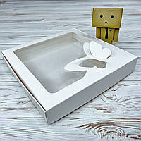 *10 шт* / Коробка / 200х200х30 мм / Біла / вікно-Метелик