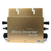 Солнечный инвертор WVC-600W MPPT, микроинвертор - микроинвертор Grid Tie (золото)