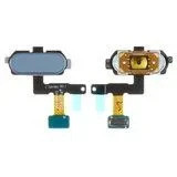 Шлейф Samsung J530F Galaxy J5 (2017), J730F Galaxy J7 (2017) кнопки меню, блакитний, з пластиком