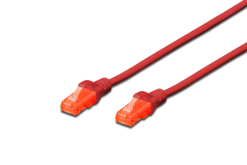 Патчкорд із захистом від перегину Digitus DK-1617-030/R CAT 6 UTP/AWG/Cu/LSZH/3м Червоний