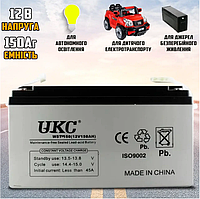 Гелиевый аккумулятор 150Ah, 12V UKC, аккумулятор для инвертора, Акумуляторна батарея для ДБЖ