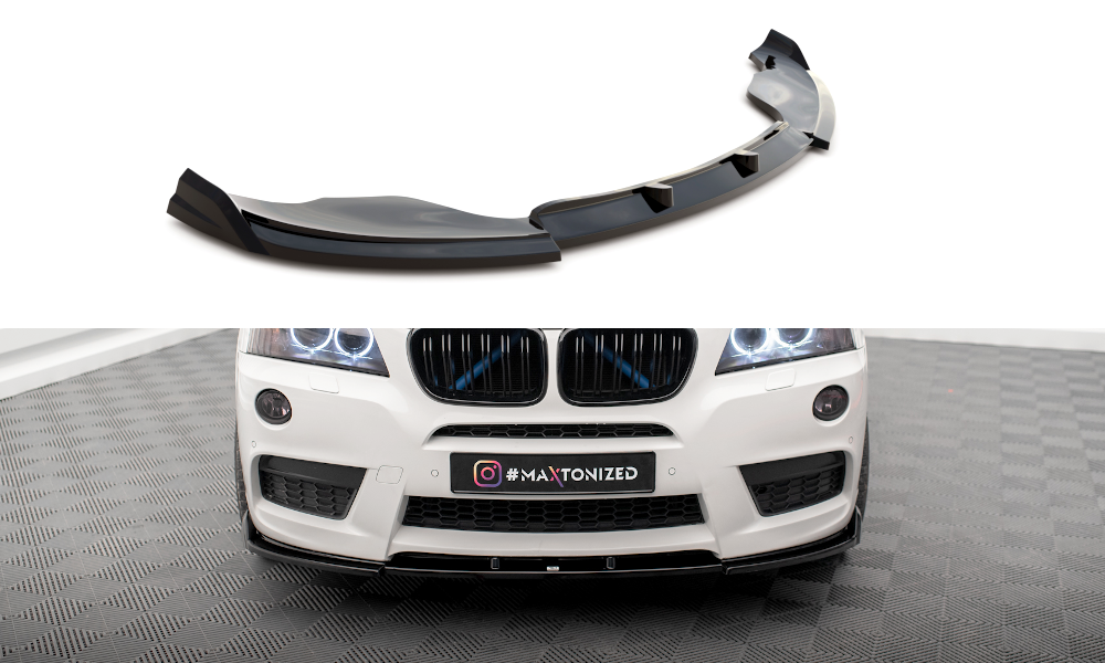 Сплітер BMW X3 F25 M-Sport (10-14) тюнінг обвіс губа спідниця елерон, фото 1