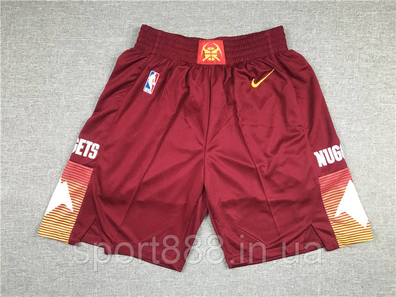 Червоні баскетбольні шорти Денвер Наггетс Nike Denver Nuggets