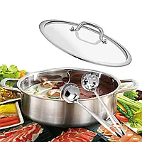 Горячий горшок с разделителем и крышкой из нержавеющей стали 304 Hot Pot Induction Soup Pot Pasta Pot