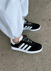 Жіночі кросівки Adidas Gazelle Core Black Cloud White Gold BB5476, фото 5