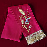 Закладка для Святого Євангелія з габардину (червоний колір), фото 3