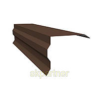 Торцева (вітрова) планка фігурна для металочерепиці, профнастилу та шиферу