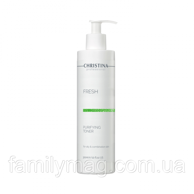 Очисний тонік для жирної шкіри з лемонграсом, FRESH PURIFYING TONER FOR OILY SKIN, 300 мл.