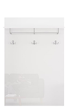 Вішалка настінна Белла в передпокій з ЛДСП Глянець Білий Миро-Марк