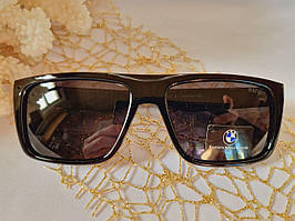 Чоловічі сонцезахисні модні окуляри BMW в прямокутній оправі, Чорні