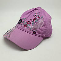 Бейсболка женская с различными вышивками и вставками 56-58 Фиолетовый 4687