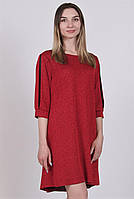 Платье женское красное однотонный без застежки люрекс с люрексом мини Актуаль 092, 50