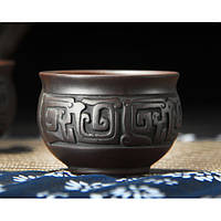 Чашка Jiaolong коричневая 50мл. 6*6*4,2см.