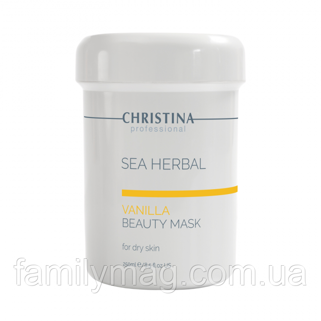 Маска для сухой кожи "Ваниль", Sea Herbal Beauty Mask Vanilla FOR DRY SKIN CHRISTINA, 250 мл.