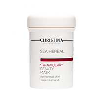 Маска для нормальної шкіри "Полуниця", Sea Herbal Beauty Mask STRAWBERRY for normal SKIN CHRISTINA, 250 мл.