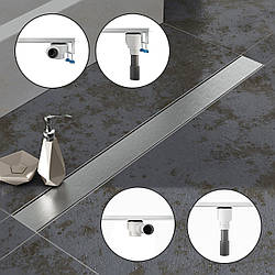 Трап для душа лінійний 60 см Aquabad SDS Pro сифон Viega