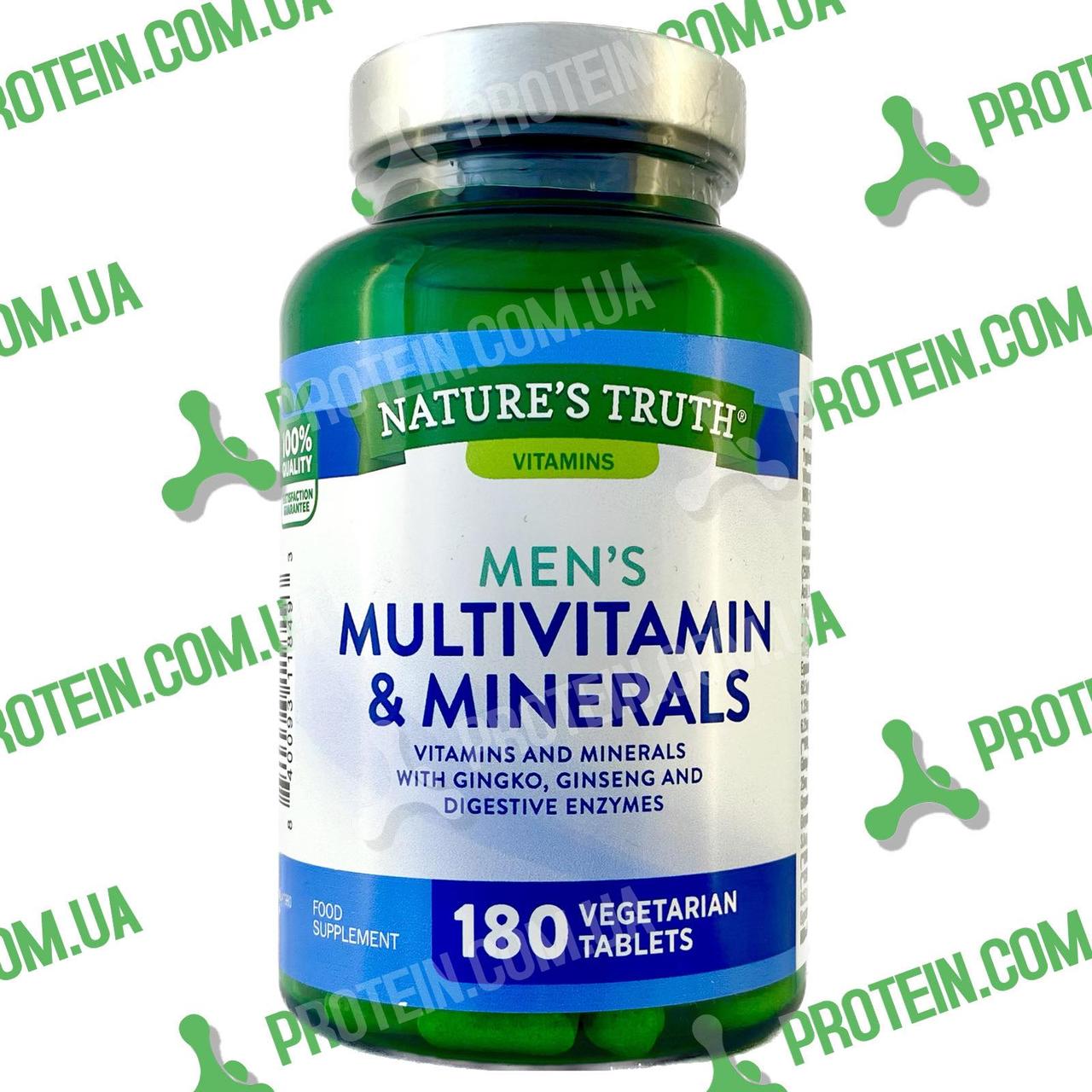 Вітаміни Чоловічі Nature's Truth Men's Multivitamin & Minerals 180 таб (аналог Opti-Men)