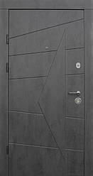 Вхідні квартирні двері Преміум Акцент Qdoors 85х204 см Бетон темний/Бетон сірий
