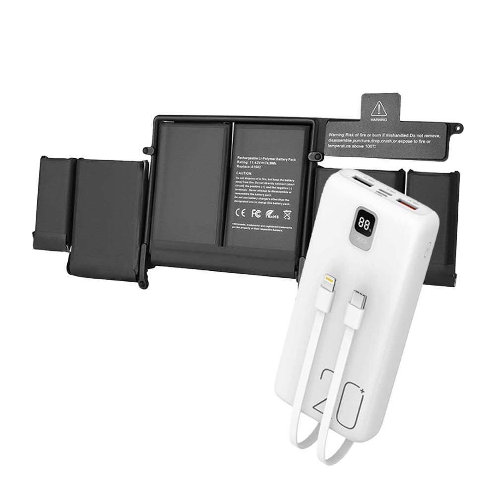 Акумулятор Apple A1582 + PowerBank 20000 mAh / Macbook Pro Retina 13" A1502 2013-2015 г. A1502 / Apple A1493