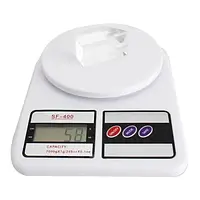 Ваги кухонні Kitchen SF-400 7 кг з точністю 1 грам білі