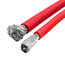 Провід силіконовий 2 AWG - 33.7 кв.мм (6700х0.08) 1 м Червоний