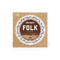 Струны для классической гитары D'ADDARIO EJ33 FOLK NYLON 80/20 Bronze Ball End Clear Treble