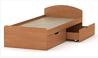 Односпальная кровать с ящиками 90+2 Компанит, кровать для спальни, цвет ольха