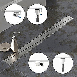 Трап для душа лінійний 60 см Aquabad SDS Pro сифон Viega сучасна решітка