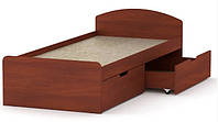 Односпальная кровать с ящиками 90+2 Компанит, кровать для спальни, цвет яблоня
