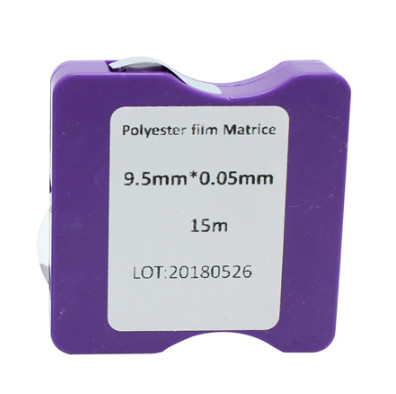 Матриця лавсанова. Стоматологічна поліефірна плівка Матриця з неіржавкої сталі 9,5 мм, ширина 0,05 мм.