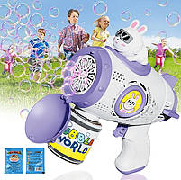 Автомат для мильних бульбашок із вбудованим акумулятором заряджання від USB. Генератор мильних бульбашок, фото 3