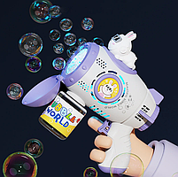 Автомат для мильних бульбашок із вбудованим акумулятором заряджання від USB. Генератор мильних бульбашок, фото 2