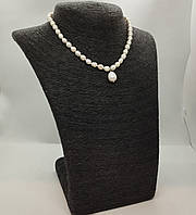 Чокер з перлів з підвіскою L=39 см d=5-6 мм