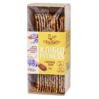 Хлібці Fitness з насінням льону Ay Da Baker, 120 г